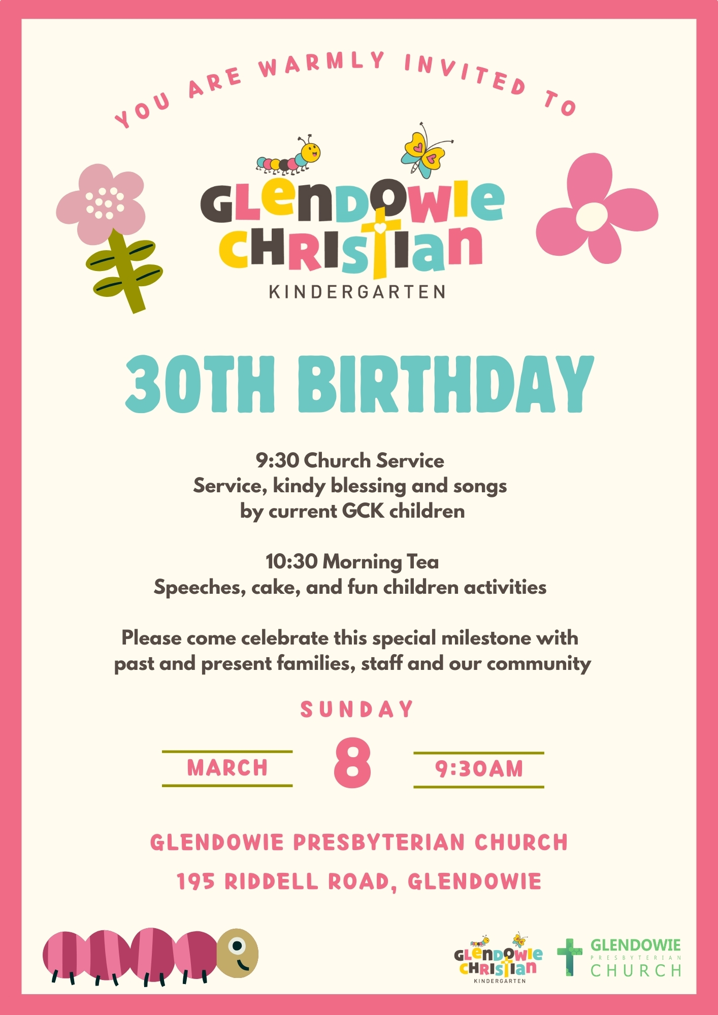 GCK 30th Birthday invite